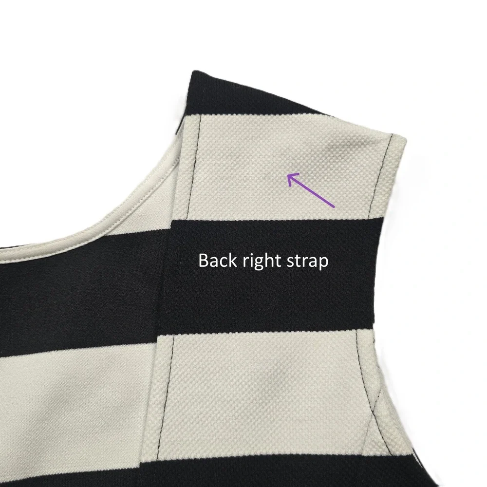 Michael Kors Sleeveless Striped Scoop Back Shift Dress Size PM - Picture 15 of 16